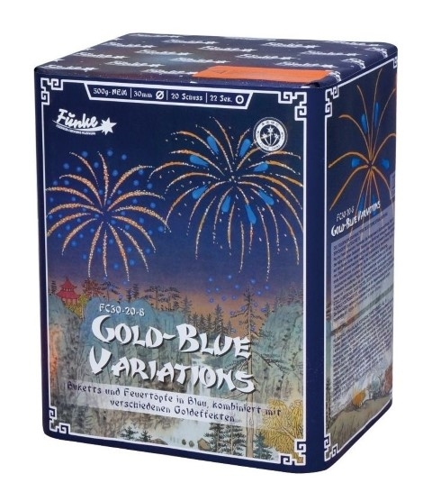 Gold-Blue Variations - 20 Schuss Batterie | FC30-20-8